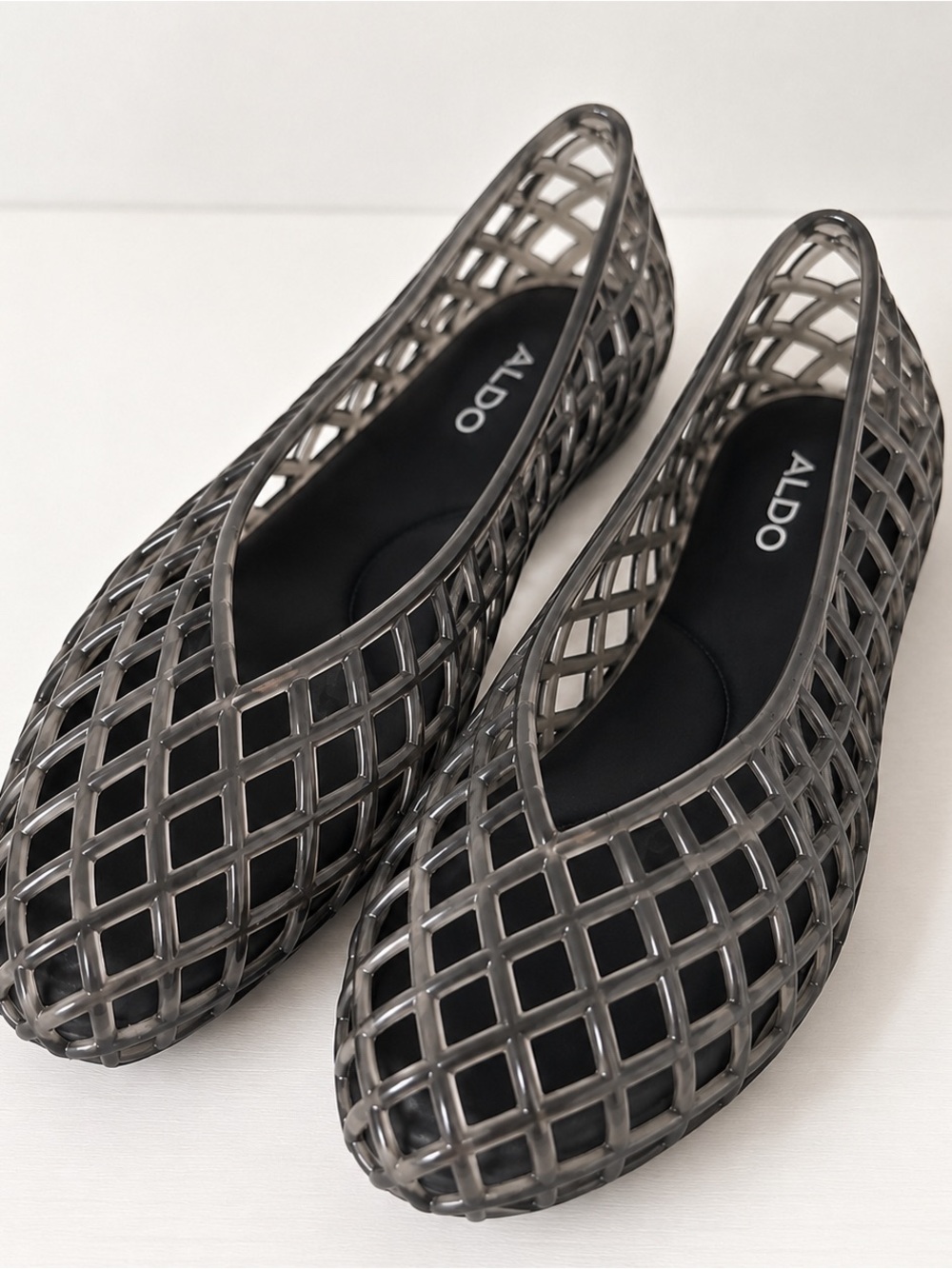 NWT ALDO Grey Jelly Ballet Flats Size 8